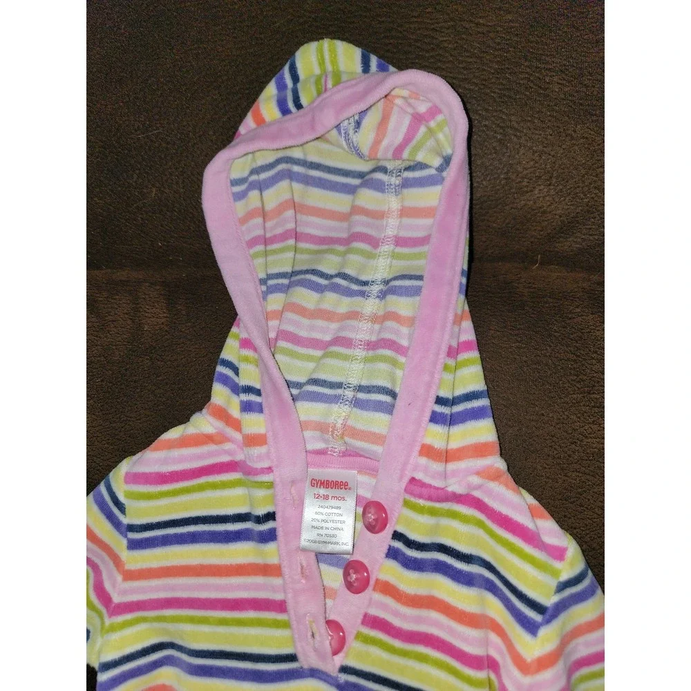 Gymboree candy shoppe striped hooded dress size 12 18 months‎